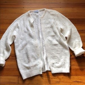 Vintage white cardigan sweater